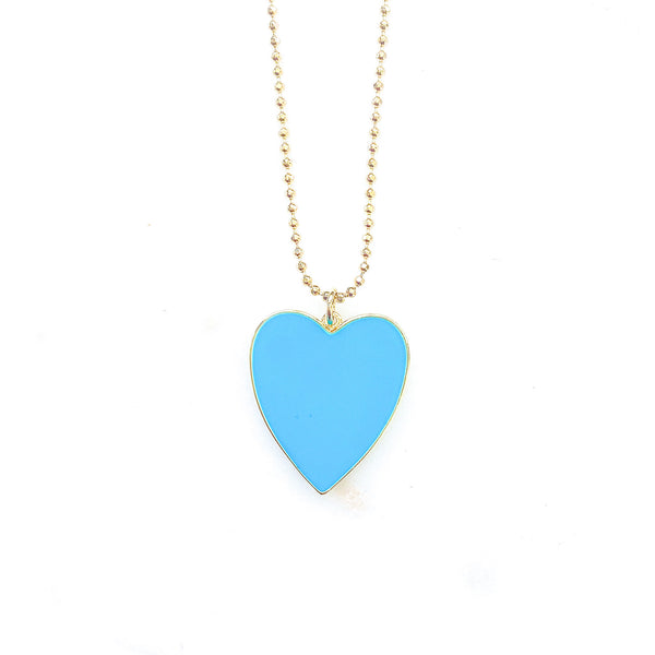 Enamel Large Heart Necklace