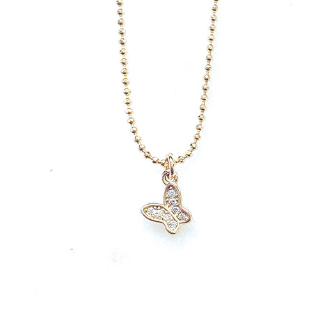 Tiny Butterfly Necklace