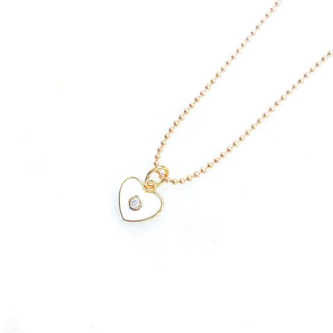 Enamel Small Heart Necklace