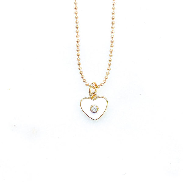 Enamel Small Heart Necklace